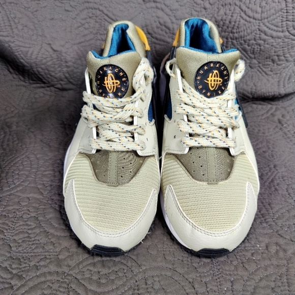 Nike Air Huarache Run Low Light Stone Marina Sneakers Big Kids Shoes Size 6.5Y - Picture 2 of 9